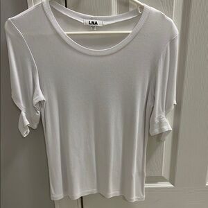 LNA ribbed split sleeve T-Shirt